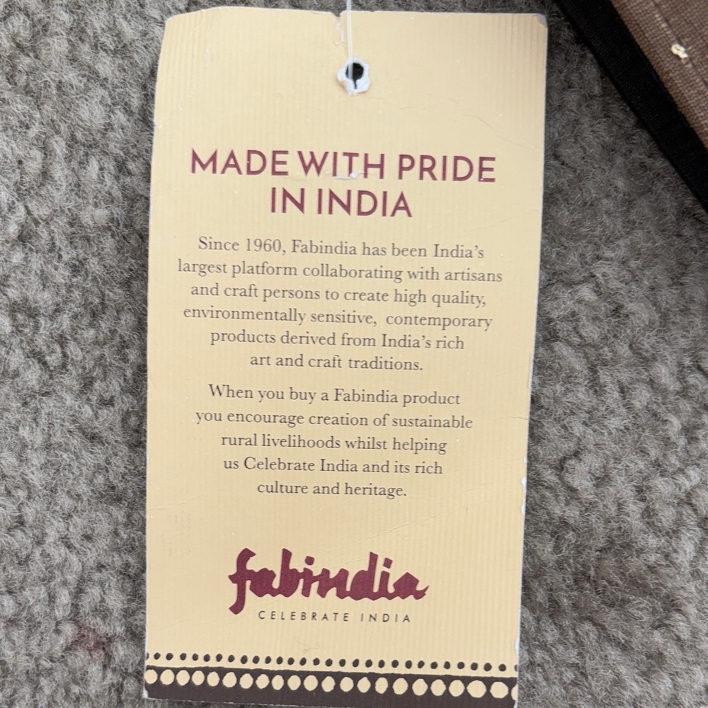 Fabindia Brown and Black Embroidered Clutch - Picture 4 of 7